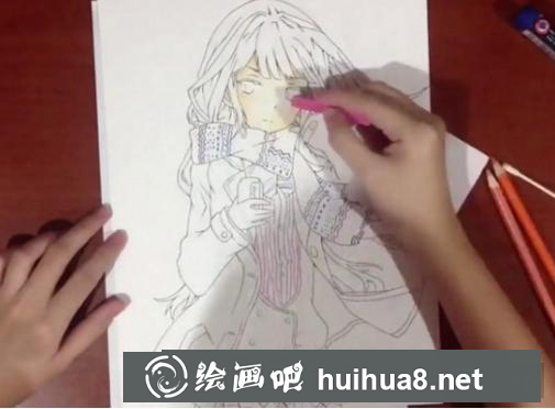 馬克筆畫二次元萌妹子