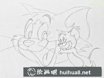 怎么畫貓和老鼠