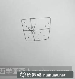 貓和禮盒兒童畫