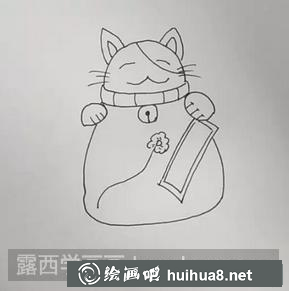 招財(cái)貓兒童畫(huà)