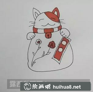 招財(cái)貓兒童畫(huà)