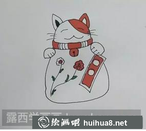 招財(cái)貓兒童畫(huà)