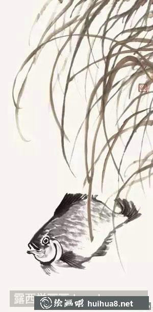 鳊魚畫法步驟教程