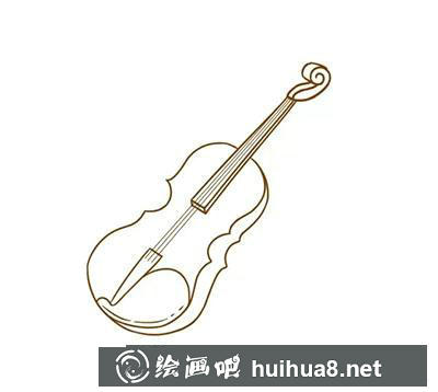 兒童畫教程：怎么繪制小提琴