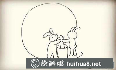 兒童畫教程：怎么繪制月兔