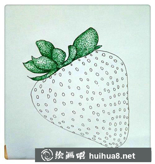 草莓鋼筆畫