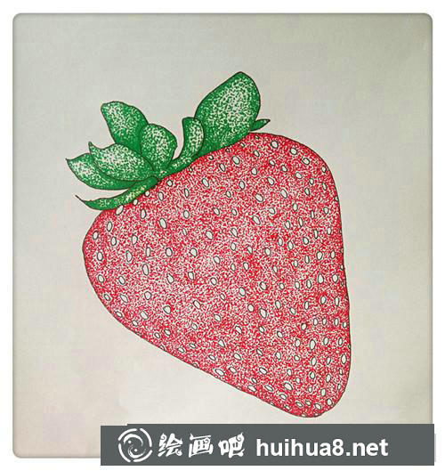 草莓鋼筆畫