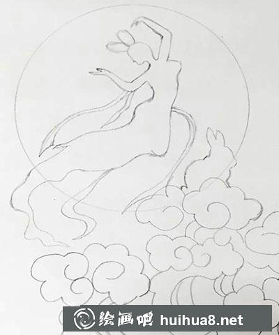 兒童畫(huà)教程：怎么繪制嫦娥奔月