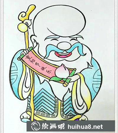 兒童畫(huà)教程：怎么繪制壽星老