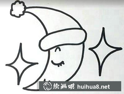 兒童畫教程：教你畫月亮星星