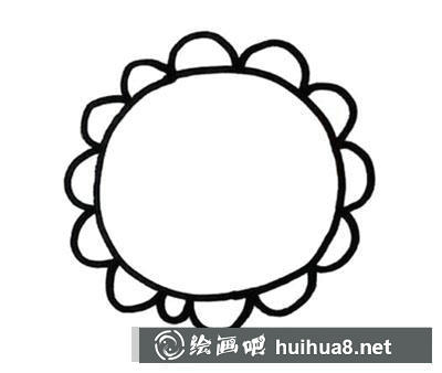 兒童畫教程：教你畫向日葵
