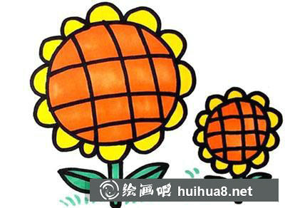 兒童畫教程：教你畫向日葵