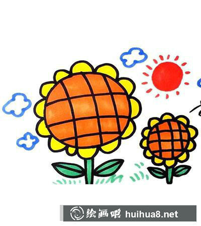 兒童畫教程：教你畫向日葵