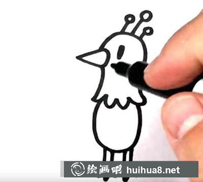 兒童畫教程：教你畫孔雀