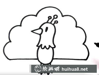 兒童畫教程：教你畫孔雀