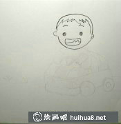 小男孩玩碰碰車學畫記