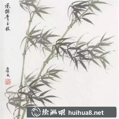 《風(fēng)搖青玉枝》范畫(huà)步驟