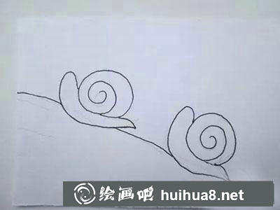 兒童畫蝸牛教程