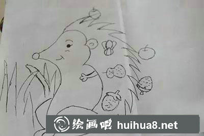 兒童畫刺猬教程