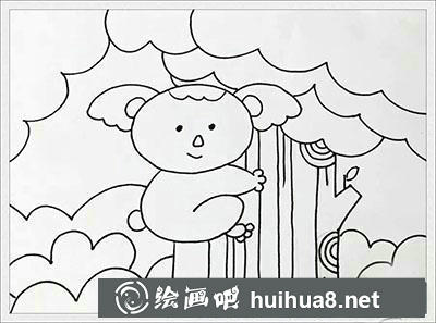 兒童畫樹袋熊教程