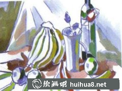 水粉畫教學(xué)：香蕉白瓷杯繪法