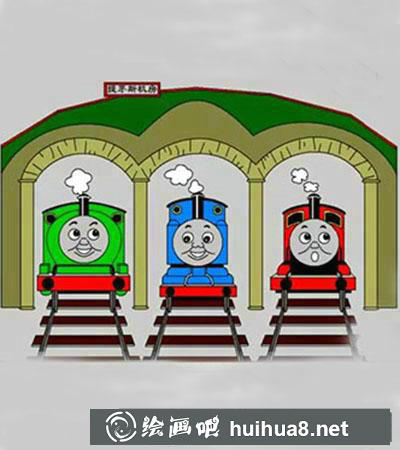 托馬斯火車畫法步驟