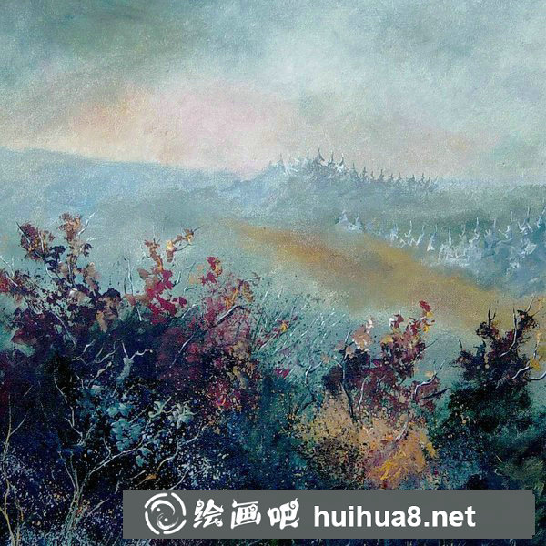 春花爛漫油畫(huà)作品