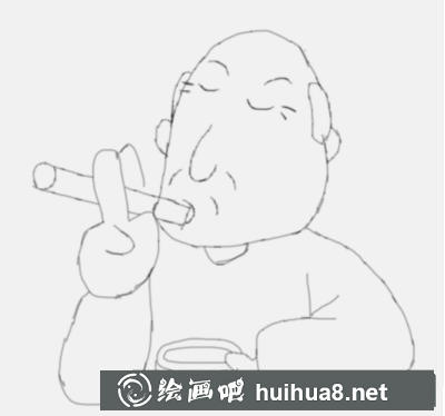 抽煙大叔畫法