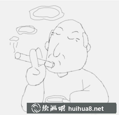 抽煙大叔畫法