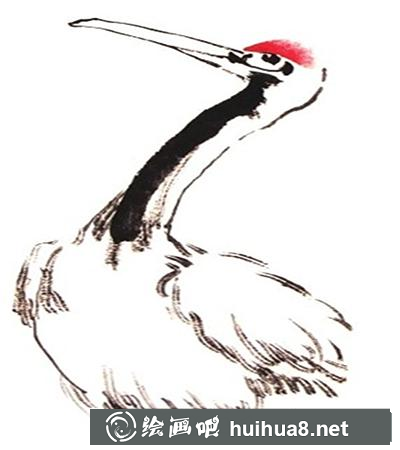 國(guó)畫丹頂鶴第一步