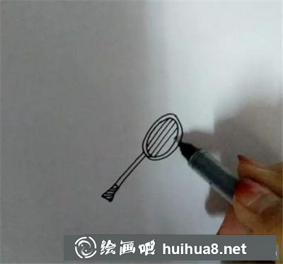 羽毛球拍兒童畫