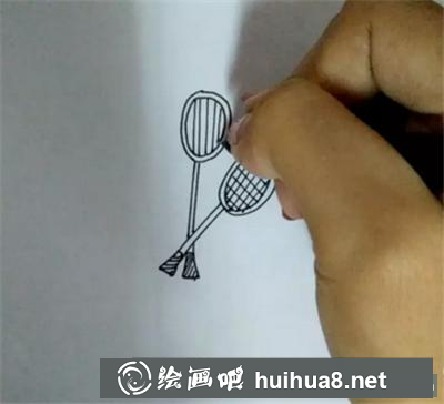 羽毛球拍兒童畫