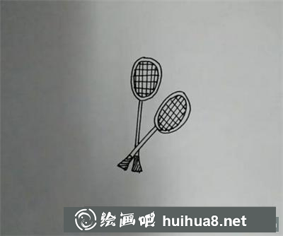 羽毛球拍兒童畫