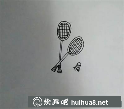 羽毛球拍兒童畫
