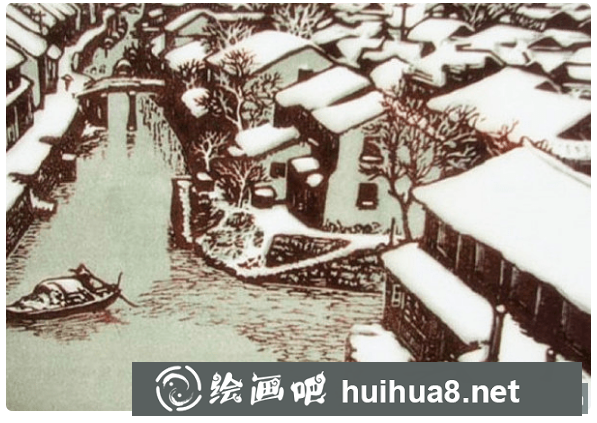 山水版畫(huà)作品六