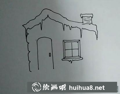 雪屋兒童畫 雪屋兒童畫