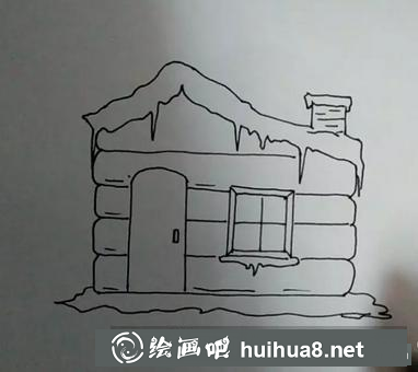 雪屋兒童畫 雪屋兒童畫
