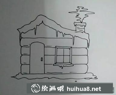 雪屋兒童畫 雪屋兒童畫