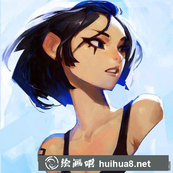 女生肖像插畫作品2