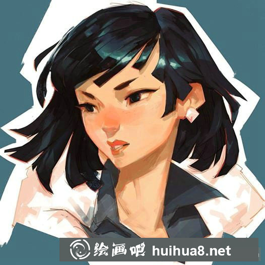 女生肖像插畫作品7