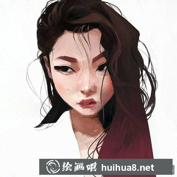 女生肖像插畫作品8