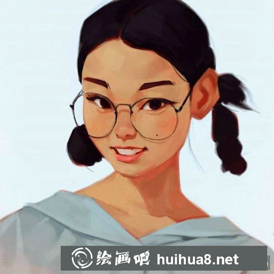 女生肖像插畫作品9