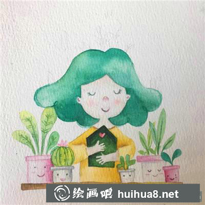 人物水彩畫