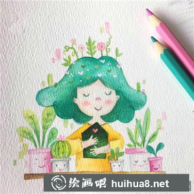 人物水彩畫