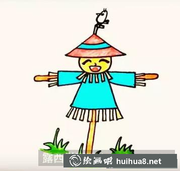 稻草人兒童畫