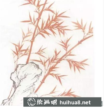 《朱竹》范畫步驟
