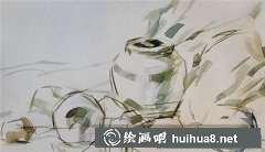 水粉畫教程陶罐土豆白菜靜物畫法