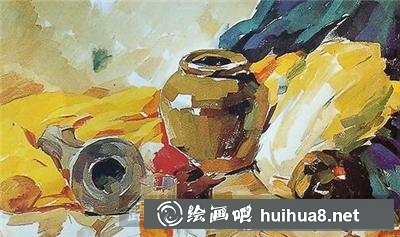 陶罐、土豆、白菜靜物的畫法