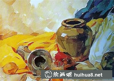 陶罐、土豆、白菜靜物的畫法