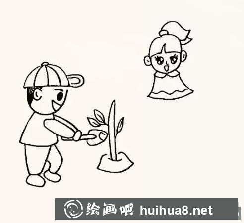 植樹(shù)節(jié)兒童畫(huà)